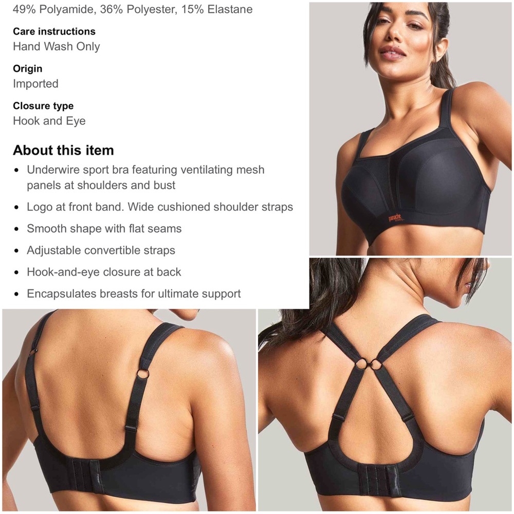 NWT! Panache Wired Sports Bra (UK/USA 34H) - Picture 3 of 14